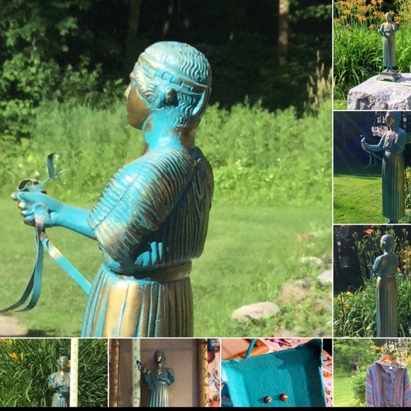 Sculpture GRECIAN GOD OOAK Roman Brass Pantina - Picture 4 of 16